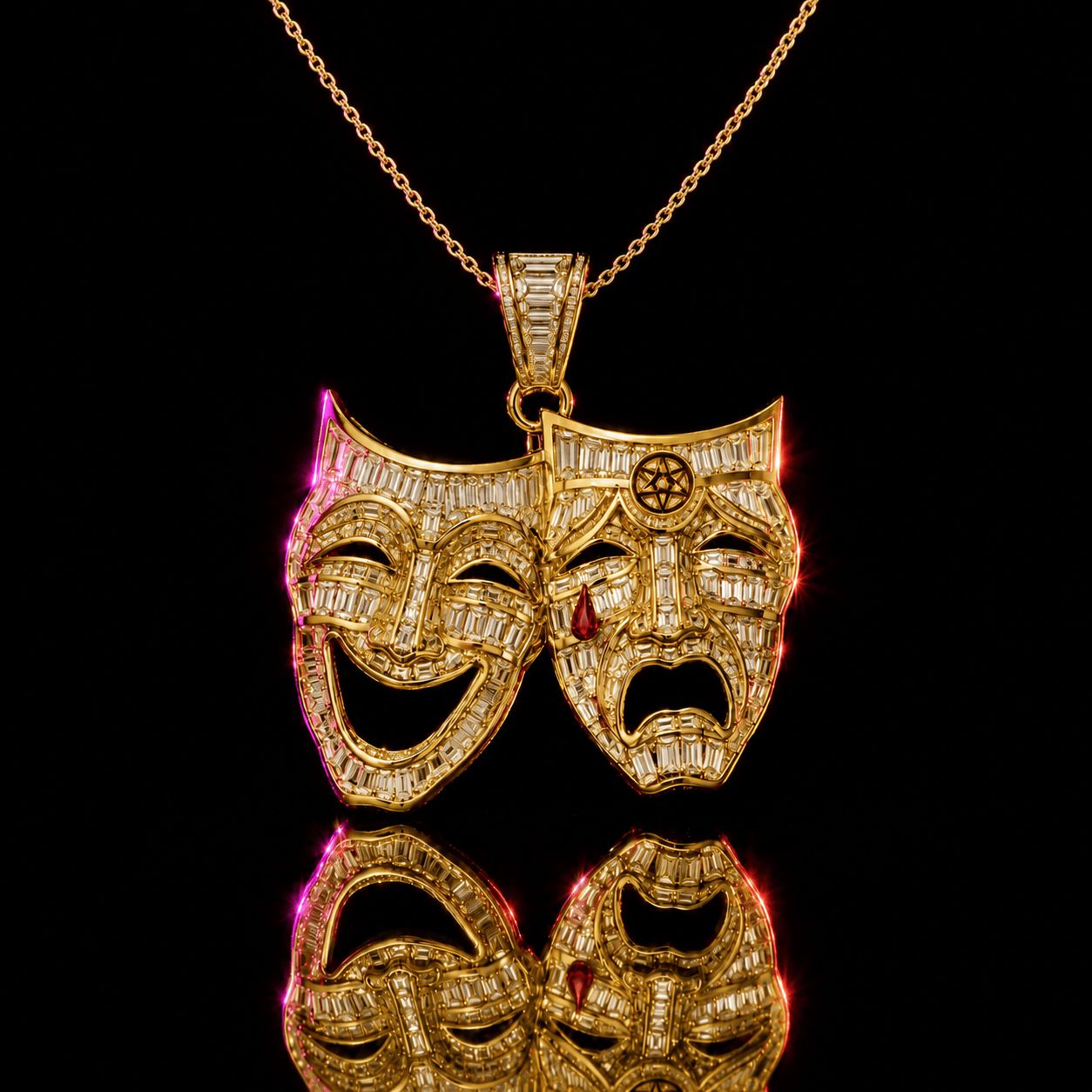 MTLC Solid Gold Chain with Diamond Pendant BMD