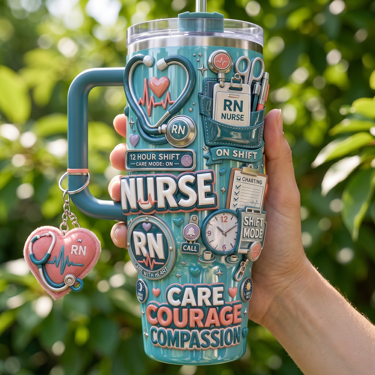NURSE 40oz Tumbler With Handle HTTT