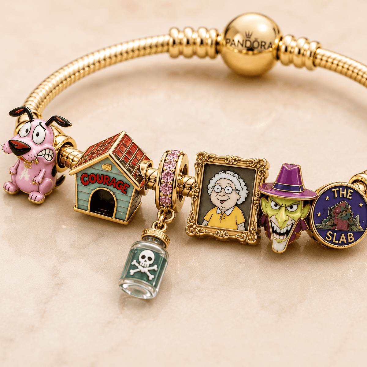 CCD Gold Charm Bracelet Set PTT