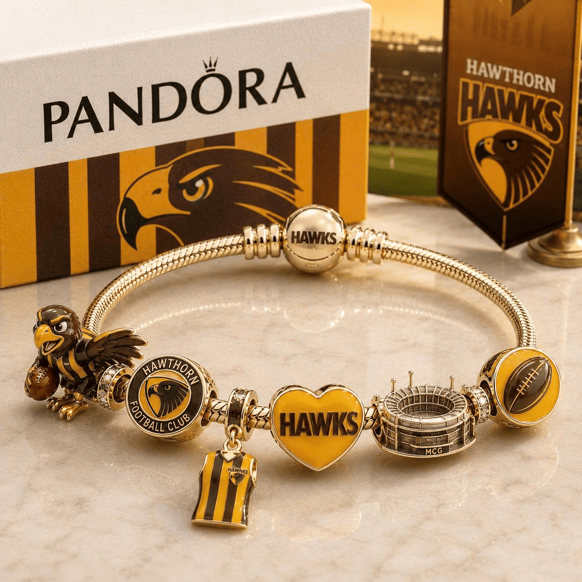 HTH Gold Charm Bracelet Set VTH
