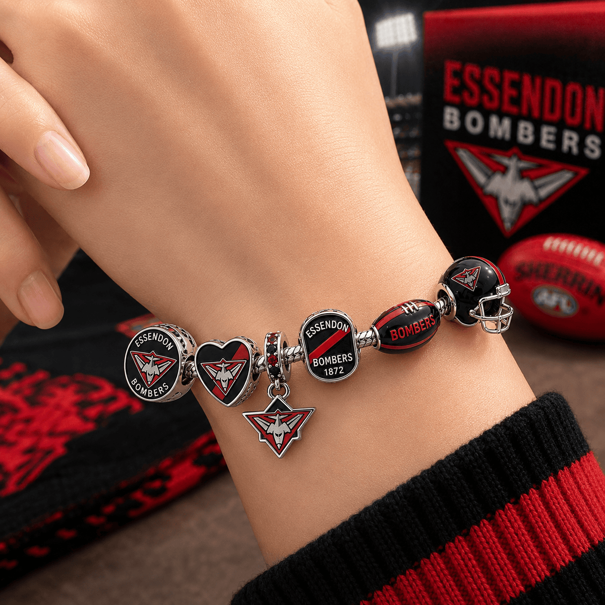 ESD Silver Charm Bracelet Set VTH