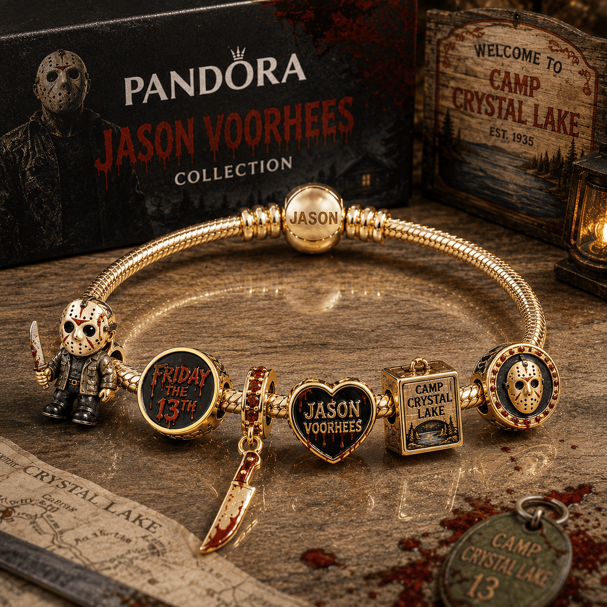 JAVOR Gold Charm Bracelet Set BMD