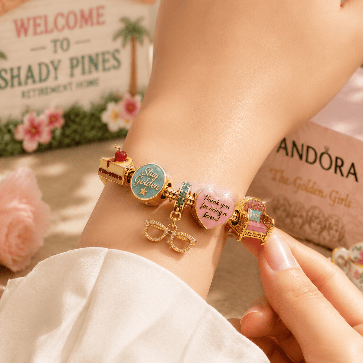 TGG Gold Charm Bracelet Set TTN