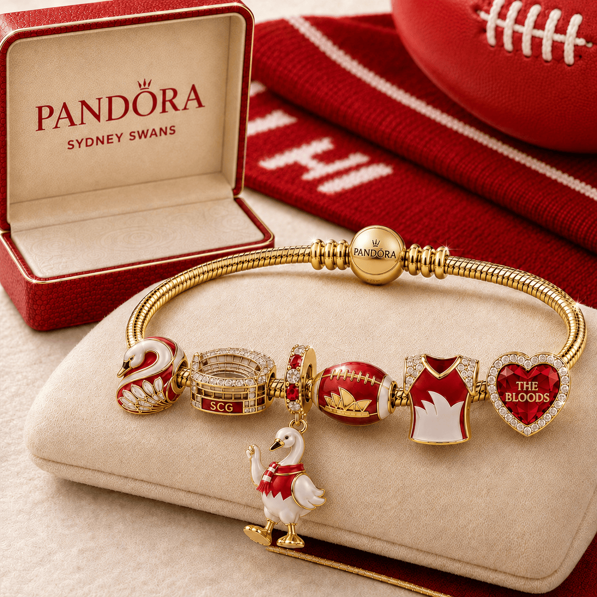 SNSW Gold Charm Bracelet Set TMH