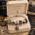 USNV Sliver Charm Bracelet Set NHVH