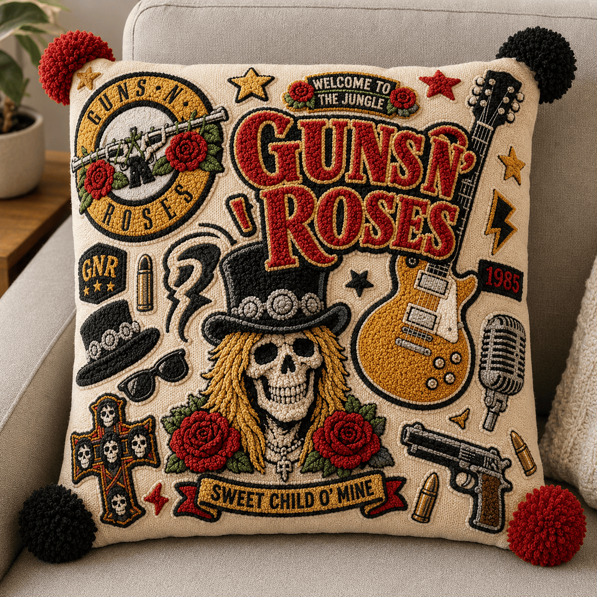 GNR Tufted Sofa Cover & Pillow Set NTKO