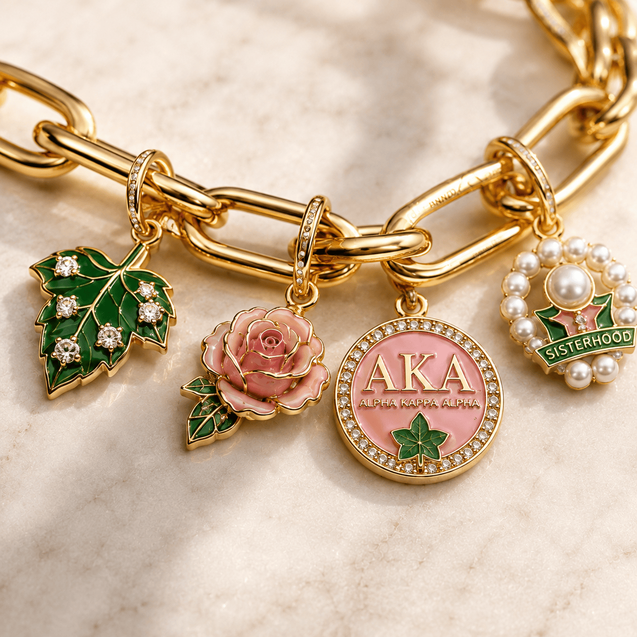 AKA Gold Charm Bracelet Set BMD
