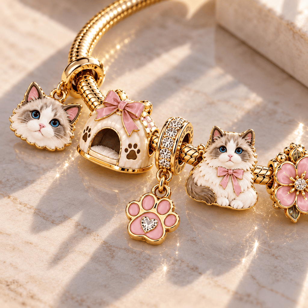 RDL Gold Charm Bracelet Set PTT