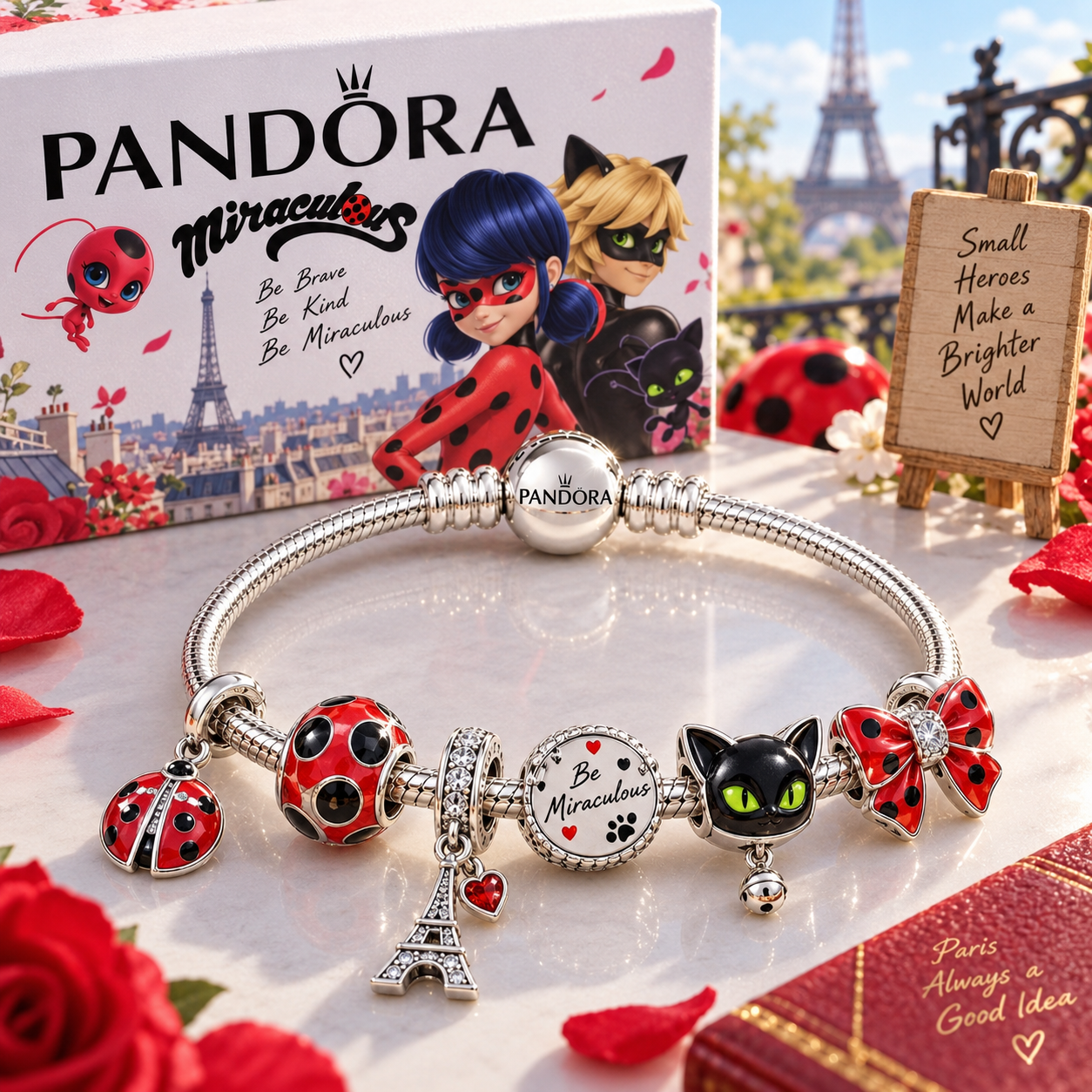 MRLB Sliver Charm Bracelet Set PTT