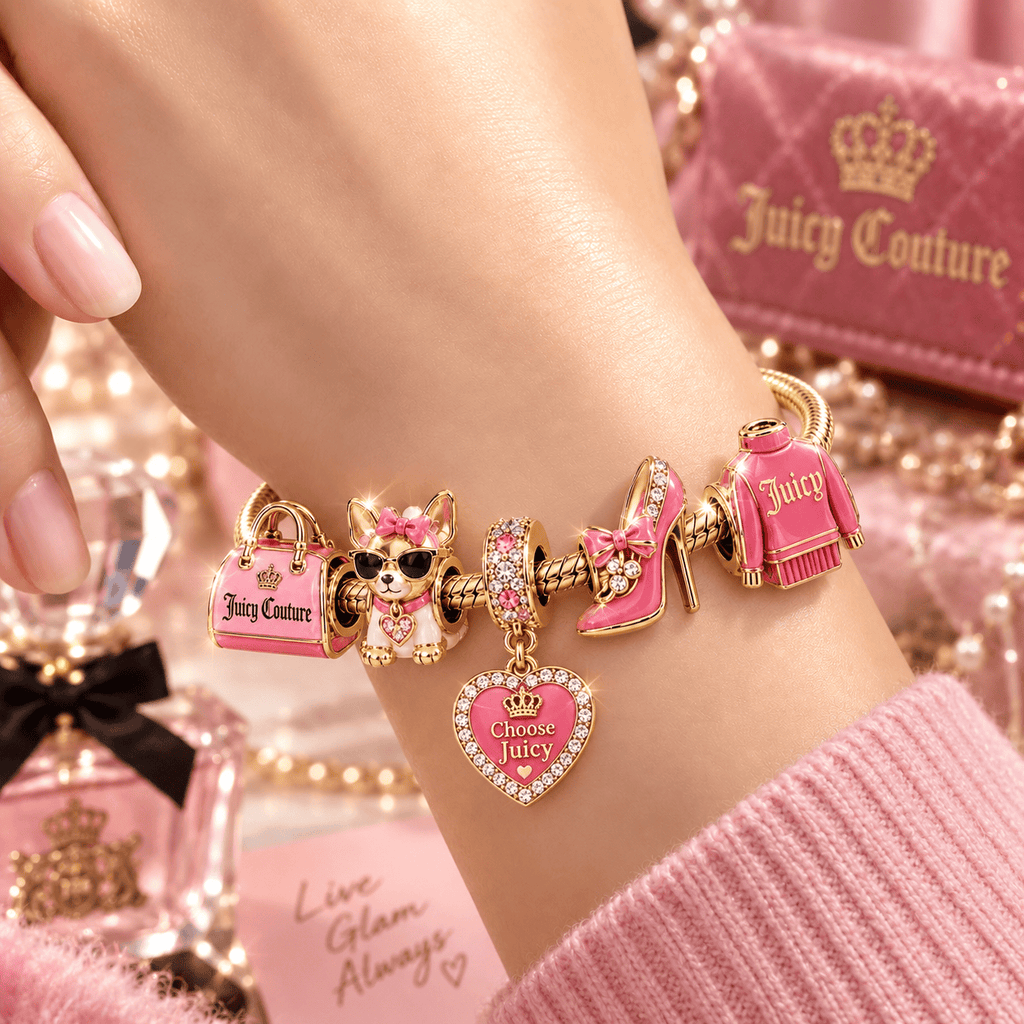 JCT Gold Charm Bracelet Set VTH