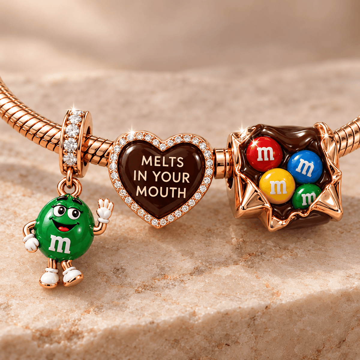 MM Rose Gold Charm Bracelet Set TMH