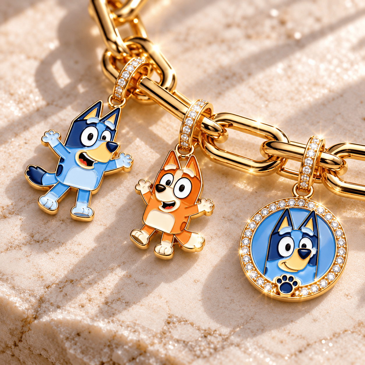 BLU Gold Charm Bracelet Set BMD