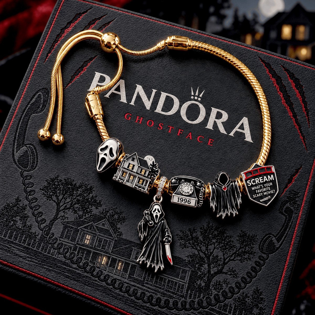 SCRE Silver Charm Bracelet Set NTVA