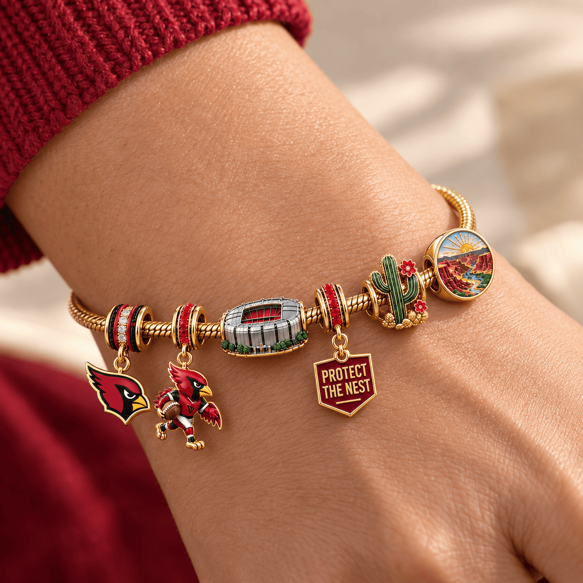 ARCD Gold Charm Bracelet Set HQH