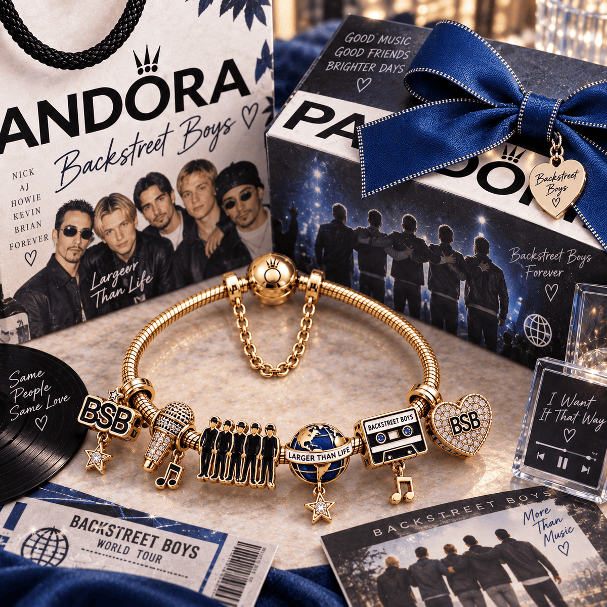 BSBS Gold Charm Bracelet Set PTT