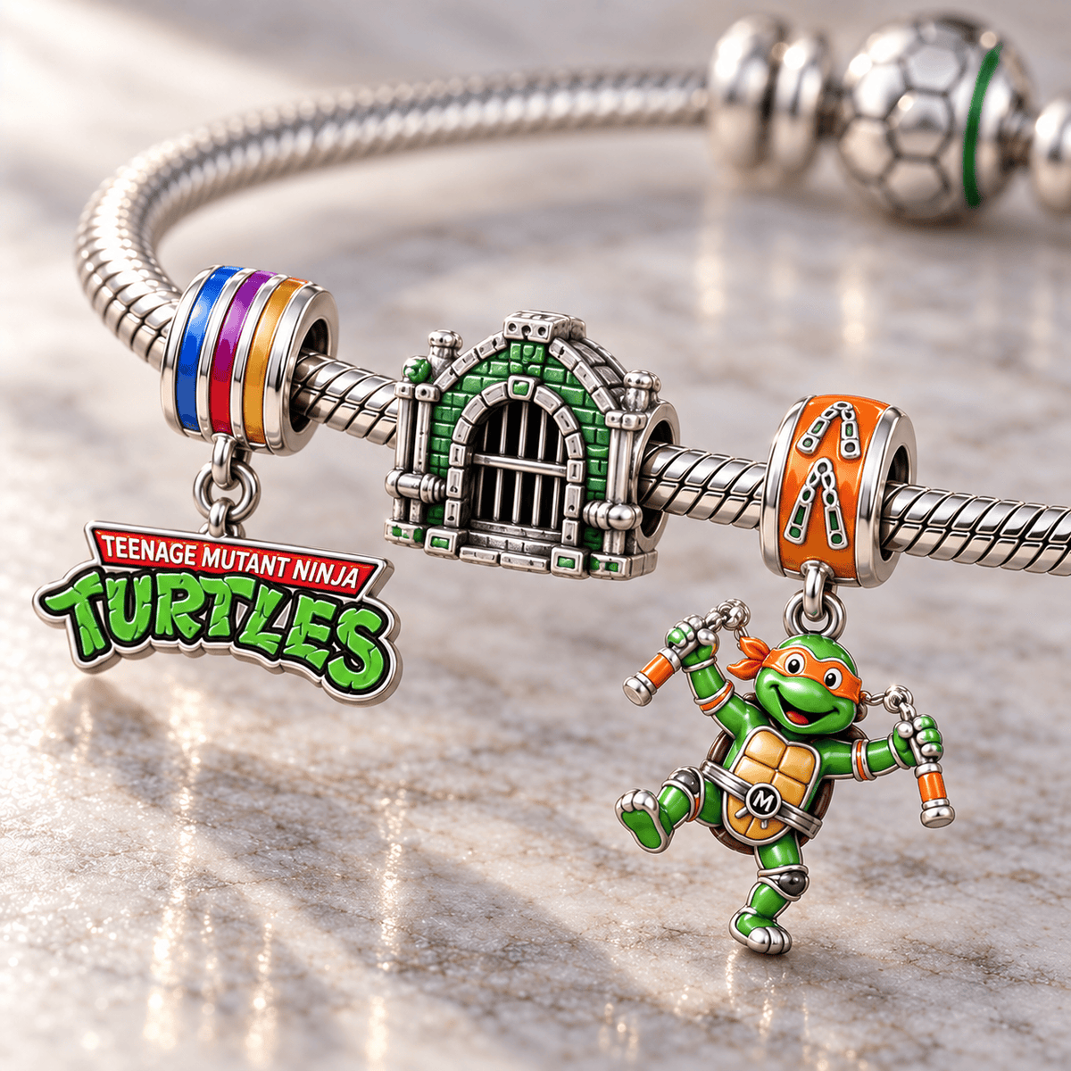 NJT Silver Charm Bracelet Set HQH