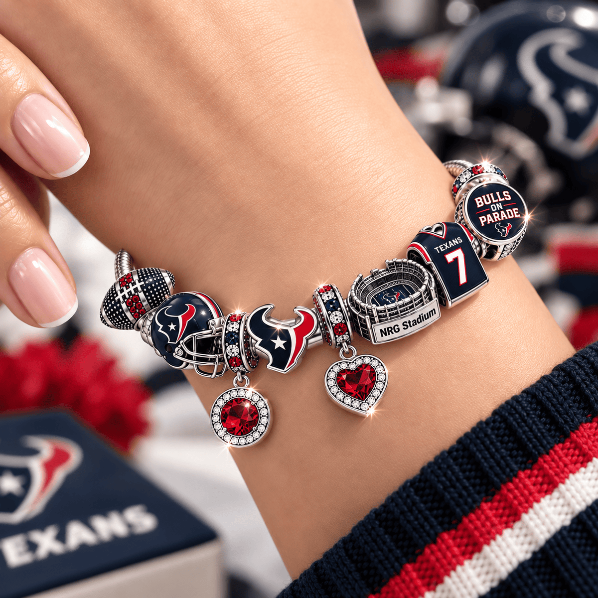 HTX Silver Charm Bracelet Set BMD