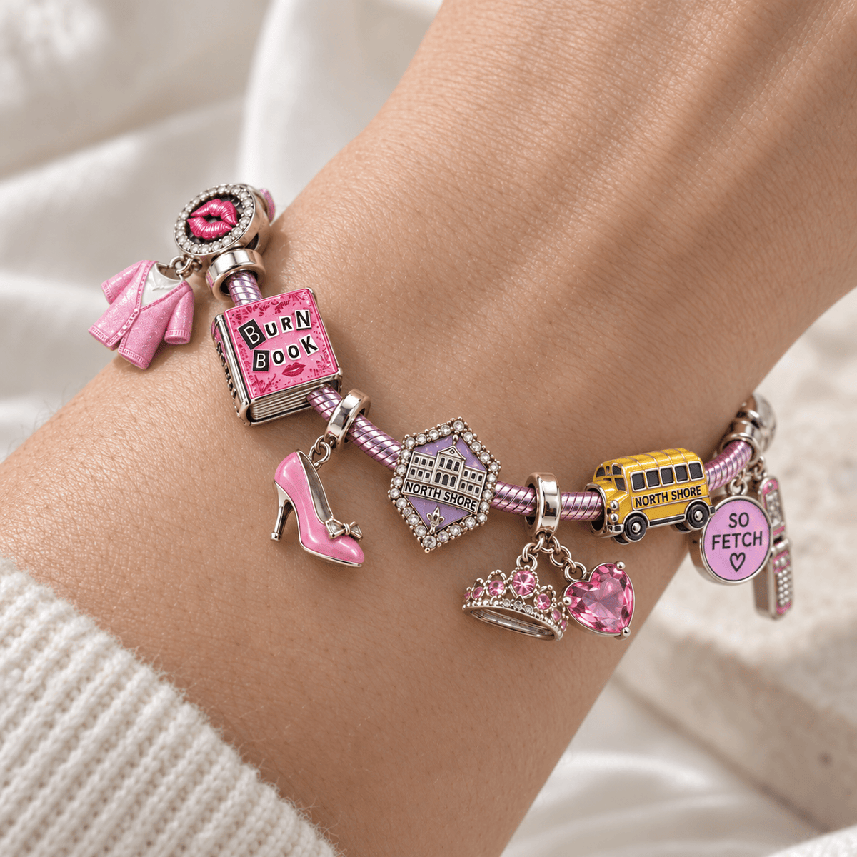 MGL Silver Charm Bracelet Set PTKL