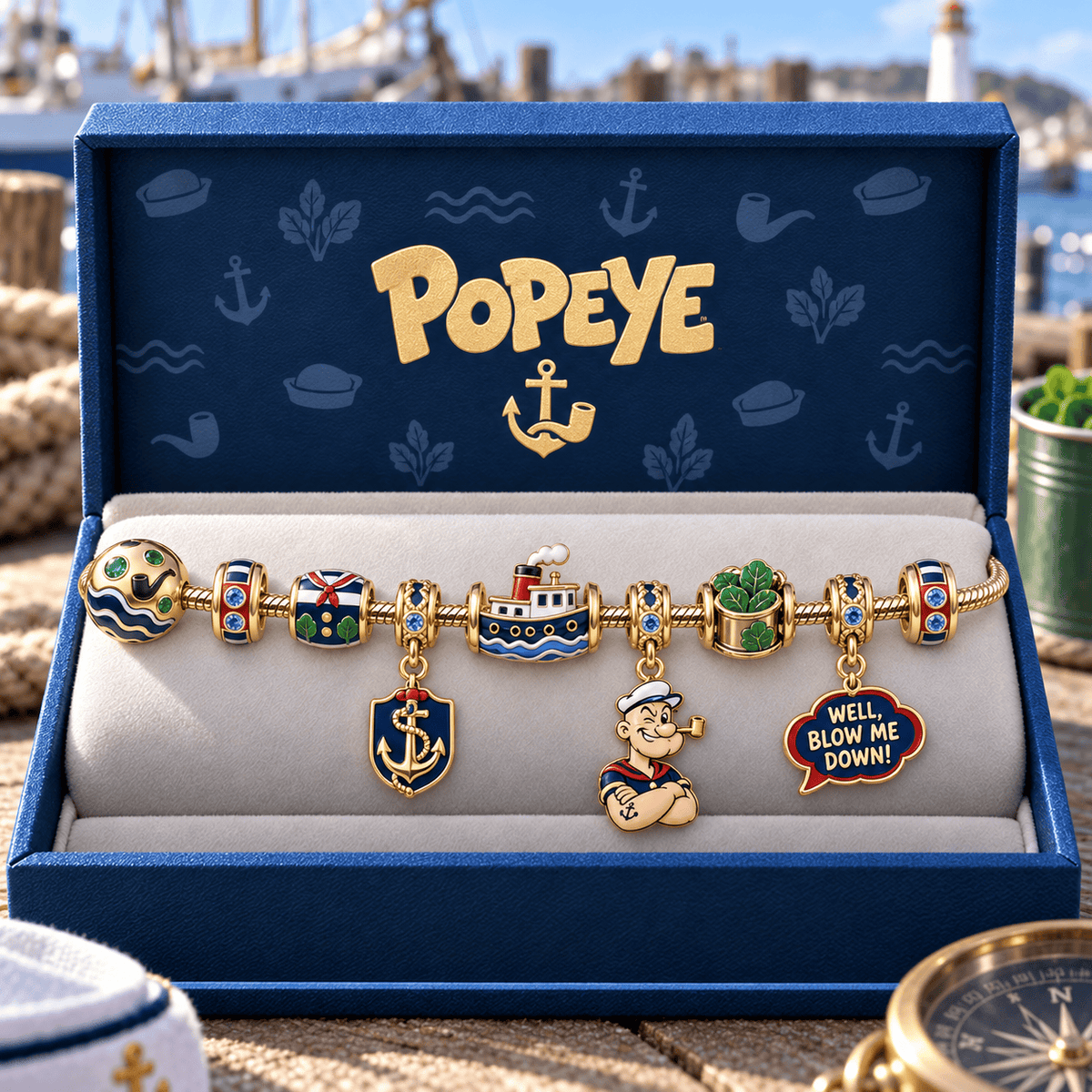 POPE Gold Charm Bracelet Set HQH
