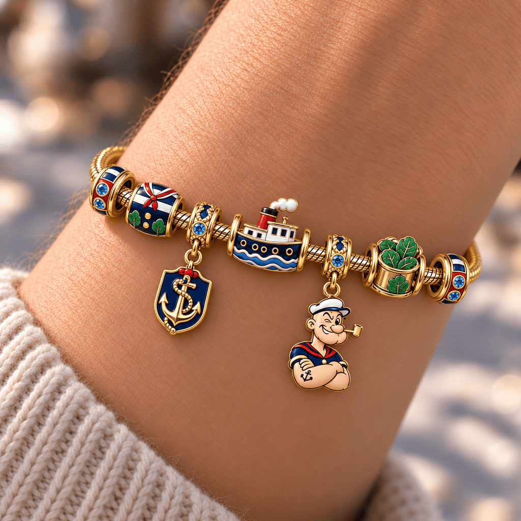 POPE Gold Charm Bracelet Set HQH